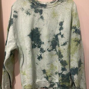 Project Social T Green Tie Dye Crew Neck